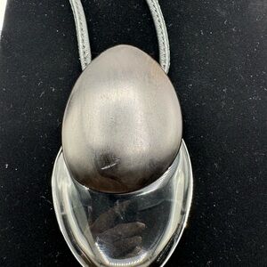 Monies Mahogany Wood Lucite Necklace